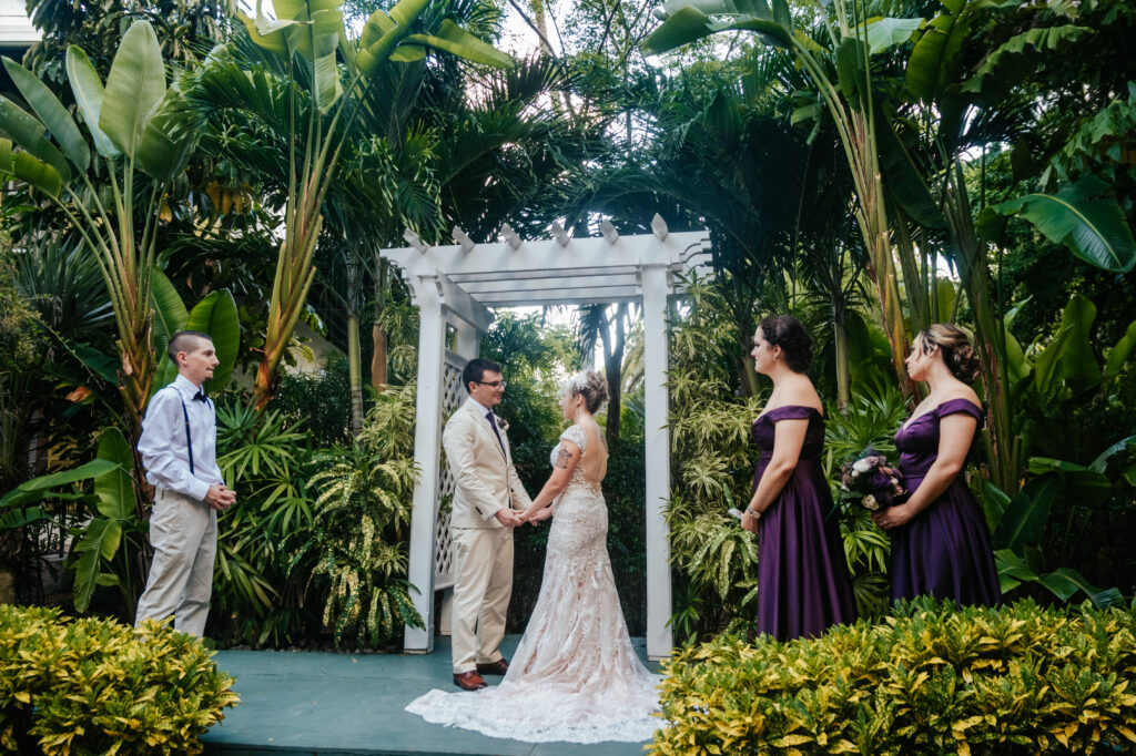 wedding ceremony with guests in florida